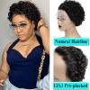 Dempiire Women Black Brazilian Short Wavy Curly Parting High Temperature Fiber Wig Hair Short Curly Wig With Hair Net Sugar Bear Hair Black view 2