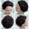 Dempiire Women Black Brazilian Short Wavy Curly Parting High Temperature Fiber Wig Hair Short Curly Wig With Hair Net Sugar Bear Hair Black view 4