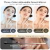 MOMIRA Travel Makeup Bag Cosmetic Bag with Lighted Mirror, Adjustable Brightness in 3 Color Scenarios/Detachable makeup mirror, All-round Upgrade, Waterproof, Gift for Women -Yellow view 3