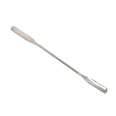 A2Z - Makeup Spatula Tool - Professional Beauty Stainless Steel Cosmetics Mixer Long Metal Spatula Depotting, Scraping, Mixing Makeup & Skincare Tools - For Makeup Artists (ROUND & SCOOP)