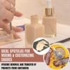 A2Z - Makeup Spatula Tool - Professional Beauty Stainless Steel Cosmetics Mixer Long Metal Spatula Depotting, Scraping, Mixing Makeup & Skincare Tools - For Makeup Artists (ROUND & SCOOP) view 2