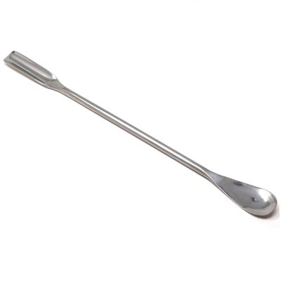A2Z - Makeup Spatula Tool - Professional Beauty Stainless Steel Cosmetics Mixer Long Metal Spatula Depotting, Scraping, Mixing Makeup & Skincare Tools - For Makeup Artists (SCOOP & SPOON)