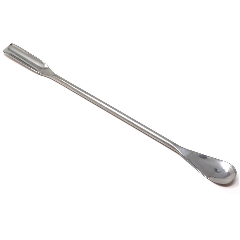 A2Z - Makeup Spatula Tool - Professional Beauty Stainless Steel Cosmetics Mixer Long Metal Spatula Depotting, Scraping, Mixing Makeup & Skincare Tools - For Makeup Artists (SCOOP & SPOON)