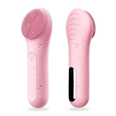 Generic Waterproof Electric Sonic Facial Cleansing Brush with Deep Clean Technology, Pink