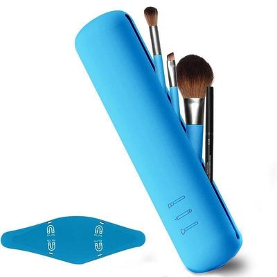 Generic Silicone Makeup Brush Holder 1pcs Blue