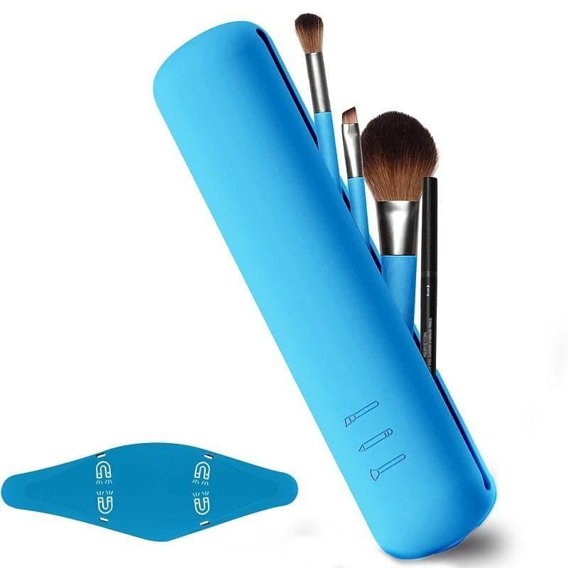 Generic Silicone Makeup Brush Holder 1pcs Blue