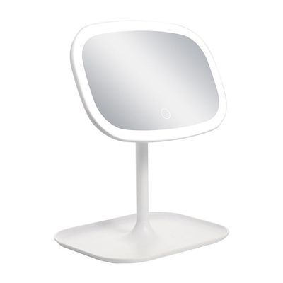 CHICKEN Makeup Mirror Cosmetic Mirror Desktop LED Light Vanity Mirror Fill-in Light Women's Mirror Portable Beauty Mirror Can Rotate 180 Mirror for Desk
