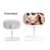 CHICKEN Makeup Mirror Cosmetic Mirror Desktop LED Light Vanity Mirror Fill-in Light Women's Mirror Portable Beauty Mirror Can Rotate 180 Mirror for Desk view 3