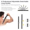 DoCatop Back Shaver for Men, 5-in-1 Electric Back Hair Removal Razor with Adjustable Extension Handle, Body Hair Trimmer Grooming Kit for Wet or Dry Shaving,Rechargeable,Waterproof (Black) view 3