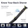 DoCatop Back Shaver for Men, 5-in-1 Electric Back Hair Removal Razor with Adjustable Extension Handle, Body Hair Trimmer Grooming Kit for Wet or Dry Shaving,Rechargeable,Waterproof (Black) view 4