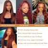 13x6 Bob Wig Human Hair Reddish Brown Water Wave HD Lace Front Wigs Human Hair Pre Plucked 180% Density Glueless Frontal Wigs Human Hair Bleached Knots Color #35 Short Curly Bob Wigs for Women 12 Inch view 4