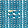 270pcs 1 oz / 30ml Bulk Packaging Screw Top Aluminum Tin Jar with Screw Lid and Blank Labels (Lake Blue) view 1