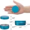 270pcs 1 oz / 30ml Bulk Packaging Screw Top Aluminum Tin Jar with Screw Lid and Blank Labels (Lake Blue) view 2