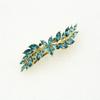 Faship Gorgeous Teal Rhinestone Crystal Small Floral Hair Barrette Clip view 3