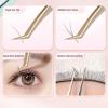 Expert Eyelash Extension Tweezers Set - 2pcs Stainless Steel Precision Tools for Salon & Beauty Enthusiasts view 2