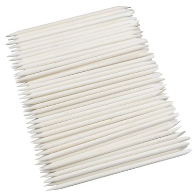 100-Count Double-Ended Nail Art Sticks - Natural Wood Cuticle Pusher & Nail Cleaner for Manicure & Pedicure