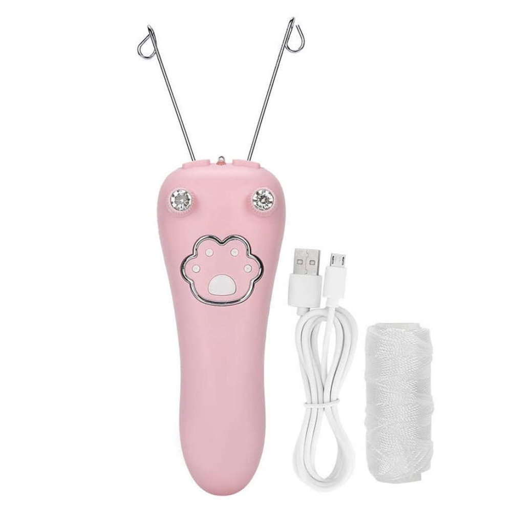 Facial Threading Hair Remover Electric Body Cotton Thread Epilator Leg Shaver Pink, Cotton Thread epilator