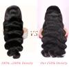 13x6 HD Frontal Wig 250 Density HD Lace Front Wigs Human Hair Pre Plucked with Baby Hair Brazilian Virgin Hair Glueless Body Wave Wig 20 Inch Transparent Lace Front Wigs Human Hair Natural Black view 4