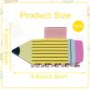 Ecuupas Pencil Bow Hair Claw Clips Back To School Hair Clips Funny Teacher Hair Clips Cute Hair Jaw Barrettes Yellow Pencil Claw Clip Students Hair Accessories for Children Girl Women (Yellow) view 2