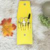 6 PCS Eyebrow Tweezers Set with PU Case and2-Pack Eyelash Separator Comb with adjustable brush view 3