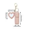 Arvintas 4 PACK PU Leather Potable Chapstick Holder Key Chain Bulk with Mirror, Lipstick Keychain, Lip Balm Organizer Holder Lipstick Travel Makeup Storage Case for Women Girls (Style 2) view 2