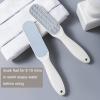 2 Pcs Double Sided Multidirectional Nickel Foot File Callus Remover Heel Scraper Foot Scrub Care Tool and 6 PCS Eyebrow Tweezers Set with PU Case view 4