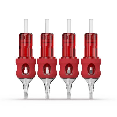 Wormhole Tattoo Cartridge Needles 17M1 Needle Cartridge #10 Bugpin 17 Magnum Tattoo Needles 20PCS Disposable Finger Ledge Cartridges 3.5MM Taper for Tattoo Gun Tattoo Supplies 1017M1