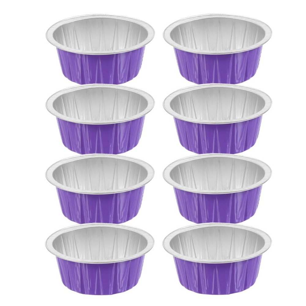 FRCOLOR 8pcs Aluminum Foil Wax Bowls for Hair Removal Easy to Use and Clean for Wax Melting Reusable and Practical for Waxing