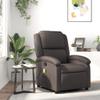 SKM Massage Recliner Chair Dark Brown Real Leather (Weight-41KG) view 1