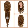 28Inch Mannequin Head with 80% Real Human Hair - Doll Head for Hair Styling Braiding Curling,Cosmetology Mannequin Head with hair with Table Clamp Hair Styling Set (Blonde) view 4