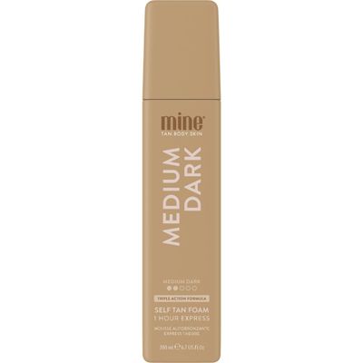MineTan Medium Dark Self Tanning Foam | Bronze Collection - Best Fake Tanner Mousse for a Natural Sunless Glow, 1 Hour Express, Face & Body, Ultra Hydrating Formula, Coconut Scented, Vegan 6.7 Fl Oz