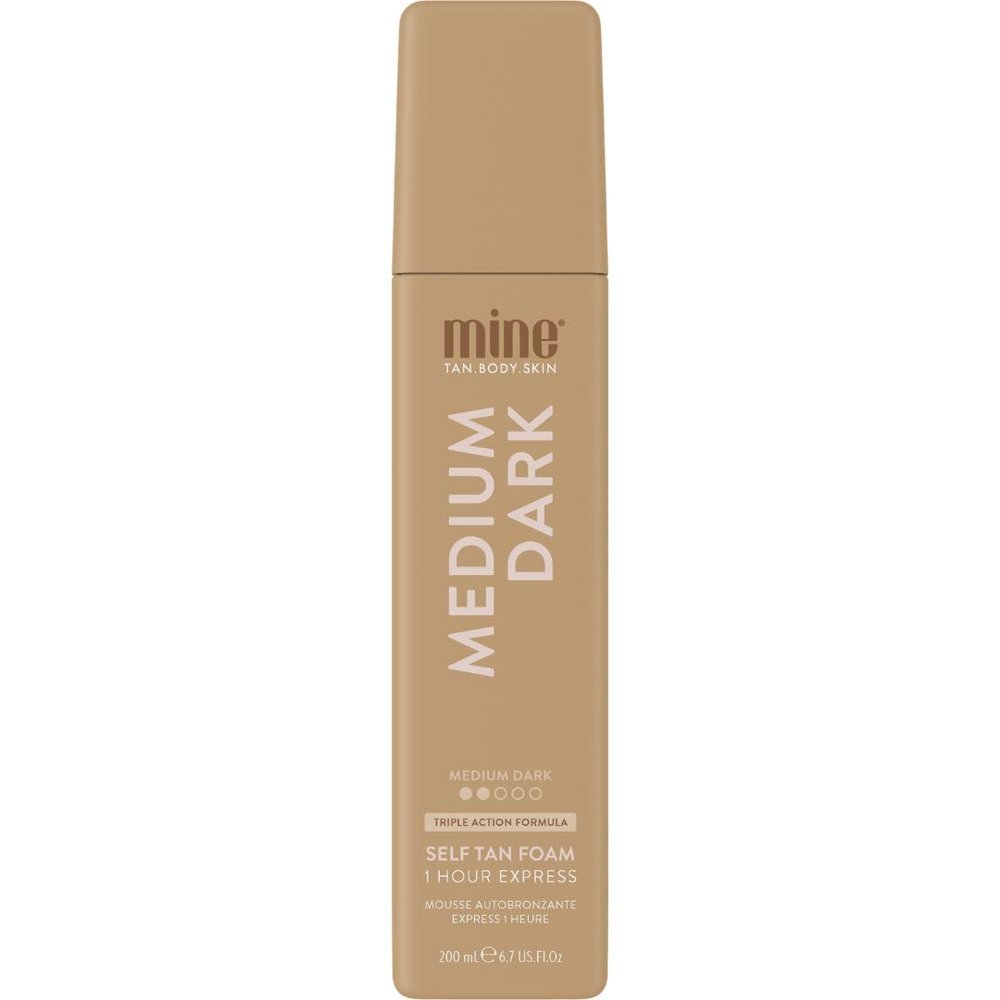 MineTan Medium Dark Self Tanning Foam | Bronze Collection - Best Fake Tanner Mousse for a Natural Sunless Glow, 1 Hour Express, Face & Body, Ultra Hydrating Formula, Coconut Scented, Vegan 6.7 Fl Oz