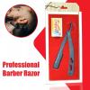 Professional Barber Black Straight Folding Shaving Razor with FREE10 Blades | Beard Cut Throat Shavette for Salon Quality Shaves Hair Trimmer by INSTUMAX view 2