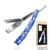 Professional Classic Straight Edge Barber Razor For Close Shaving - Salon Quality Men's Beard Cut Throat Finger Razor Shavette With 10 Shaving Blades By INSTUMAX view 2