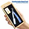 Professional Classic Straight Edge Barber Razor For Close Shaving - Salon Quality Men's Beard Cut Throat Finger Razor Shavette With 10 Shaving Blades By INSTUMAX view 4