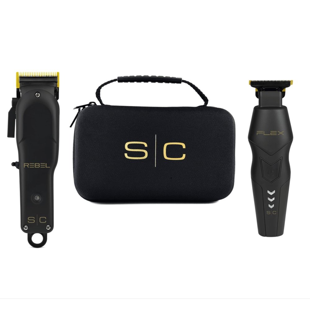 StyleCraft Flex Trimmer and Rebel Clipper Super Set with Tight Guards, Accessories and Travel Case