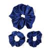 Revealed Pearl Natural hair essentials reversible and adjustable Satin bonnet, satin pillowcases, satin Scrunchies and headband set of 8 pieces (Dark blue/Royal blue) view 4