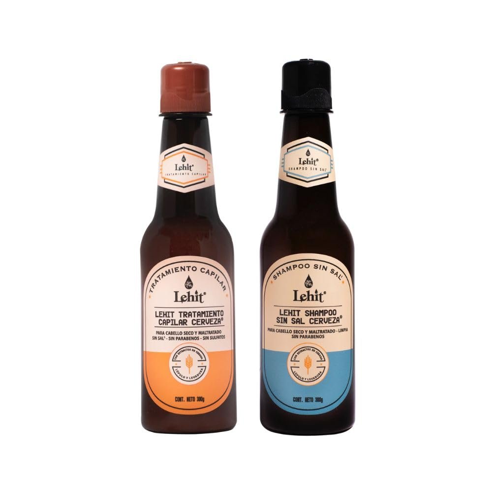 Lehit Shampoo y Acondicionador (2 Pack) Lehit Shampoo Sin sal y Lehit Tratamiento Acondicionador Lehit