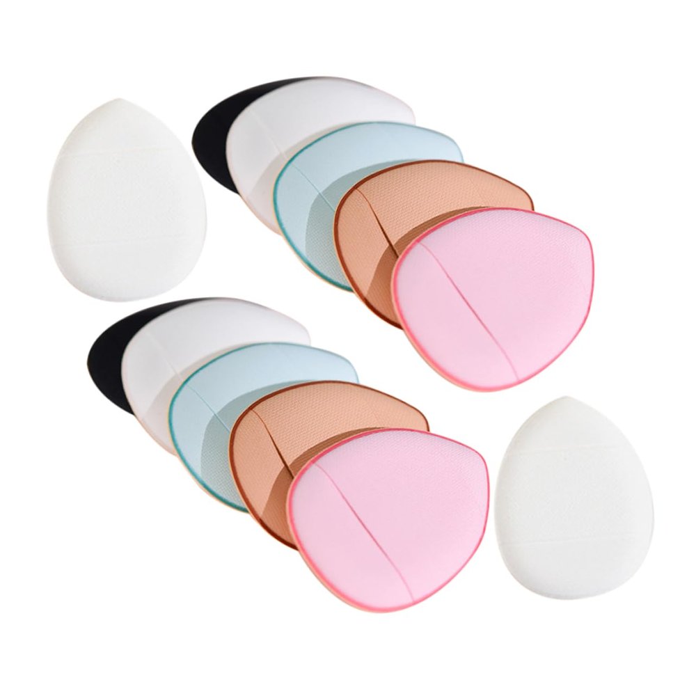 Beavorty 12pcs Mini Powder Puff Soft Face Makeup Applicators for Foundation Concealer and Loose Powder Compact Storage for Precise Application
