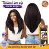 Sensationnel Curls Kinksandco Kinkyedges Wig - Kinky Layered Blow Out 22 Inch 13X6 Lace Frontal Natural Kinkytexture Edged Hairline for Natural 3C to 4C Hair Textures (1B OFFBLACK) view 4