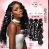 Sensationnel Pearlish multi bundle - euro body deep pearl conditioned 15a soft remy beauty supply sew in or glue on human hair layered lengths (16 18 20 inch, NATURAL/BLACK) view 3