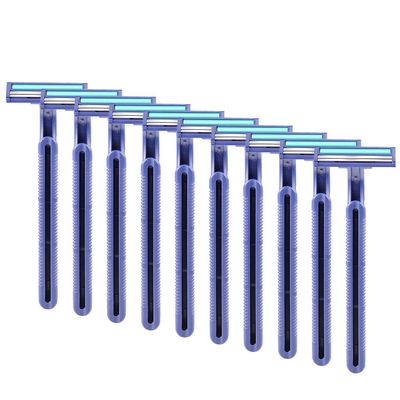 10 Pcs For Disposable Stainless Steel Shavers High End Twin For W/Non-slip Handle For Men And Disposable Barber Disposable For Box Cutter
