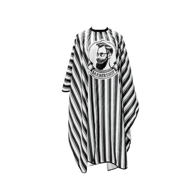 Adults Haircut Gown Stripes Barber Capes Haircut Gown Barber Cape Anti Static Hair Cutting Apron Hairdressing Cape for Studio Home Black