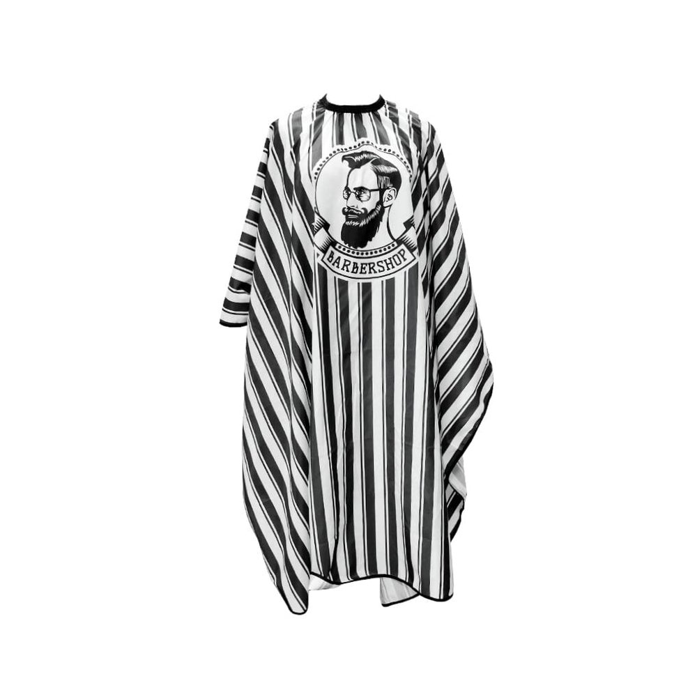 Adults Haircut Gown Stripes Barber Capes Haircut Gown Barber Cape Anti Static Hair Cutting Apron Hairdressing Cape for Studio Home Black