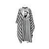 Adults Haircut Gown Stripes Barber Capes Haircut Gown Barber Cape Anti Static Hair Cutting Apron Hairdressing Cape for Studio Home Black view 1