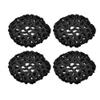 4PCS Hair Nets Nylon Hair Nets Cap Nylon Hair Net Hair Bun Cover Nets Knotted Invisible for Dancewear Skating Ballet Bridal Accessories Black view 1