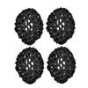 4PCS Hair Nets Nylon Hair Nets Cap Nylon Hair Net Hair Bun Cover Nets Knotted Invisible for Dancewear Skating Ballet Bridal Accessories Black view 4