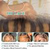 oulaer 13x6 Highlight Wavy HD Lace Frontal Human Hair Wigs 4/27 Color Ombre Body Wave Lace Front Wigs For Women Pre Plucked With Baby Hair Glueless Brazilian Remy Hair 150% Density 22Inch view 2