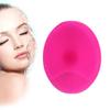 1PC Soft Silicone Facial Cleansing Pads Bath Wash Brush Hair Face Exfoliator Cleaning Scrubber Massage Shower Sponge Blackhead Removing Exfoliating for Shower Wash (Rosy) view 3