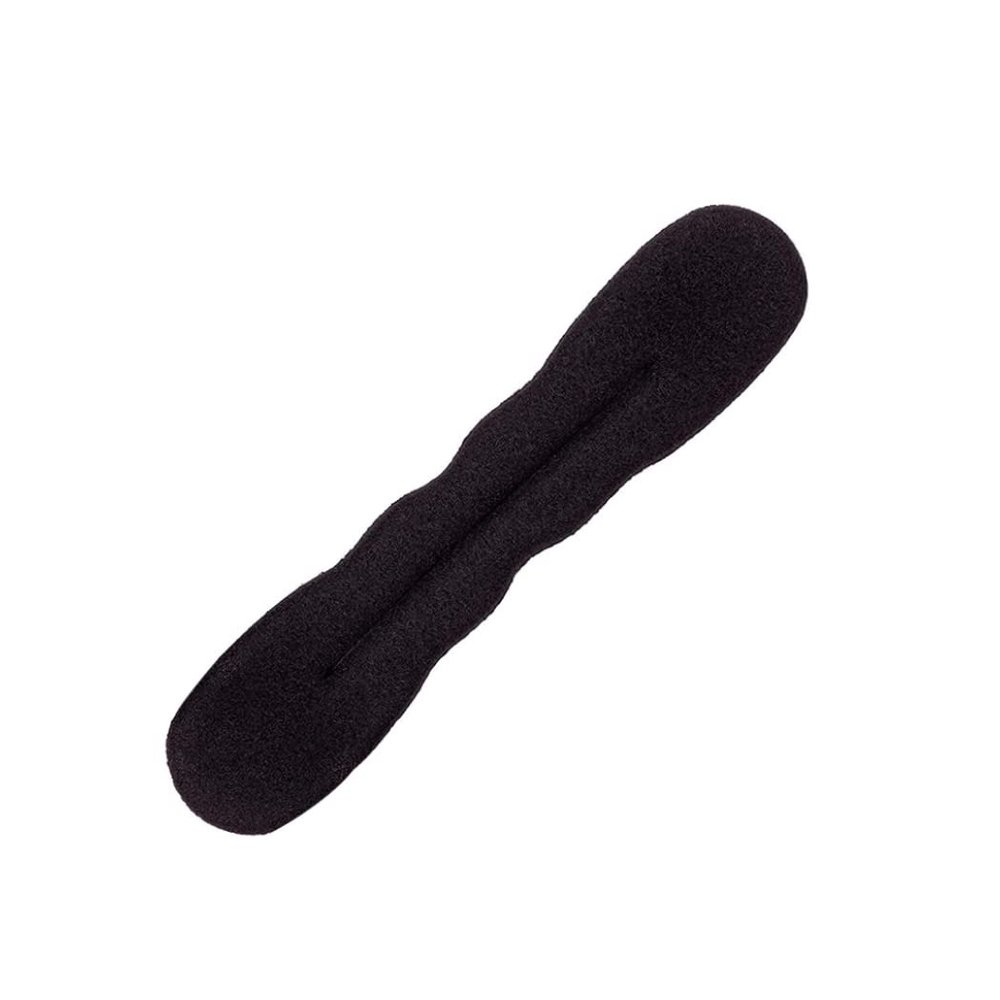 1PC Hair Bun Maker, Twist Sponge Clip Foam Donut Hair Band Sponge Hair Styling Donut Bun Maker Ring Sharper Tool Short Type Black